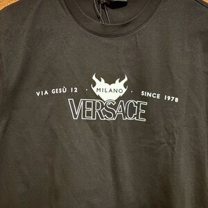 Versace Black Graphic Men's Tee